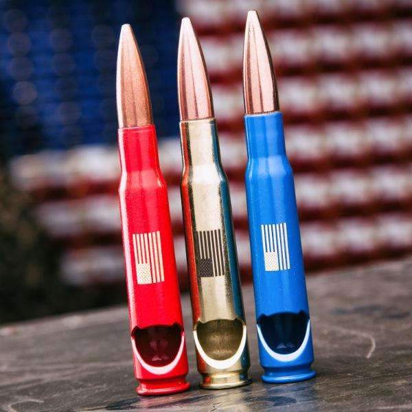 American Flag .50 Caliber Bottle Opener